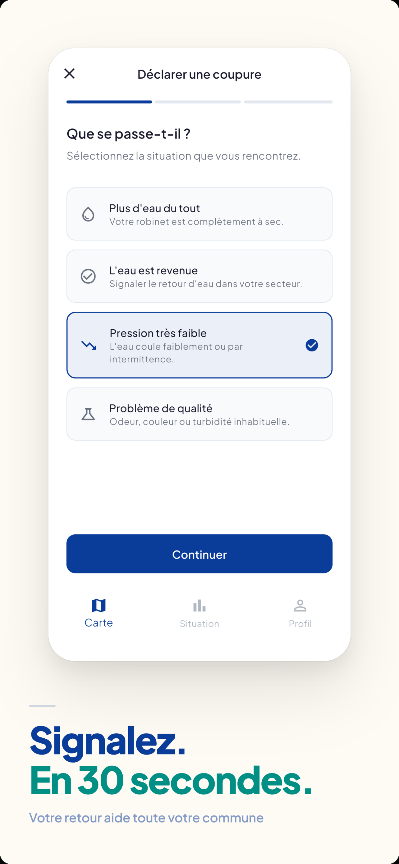 Déclarer une coupure